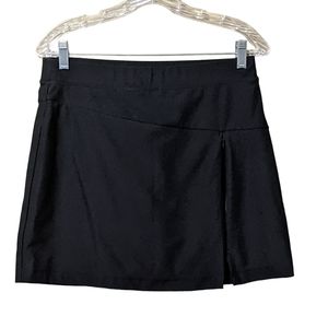 L.L. Bean skort zipper front side skirt pull on sporty women's size medi…